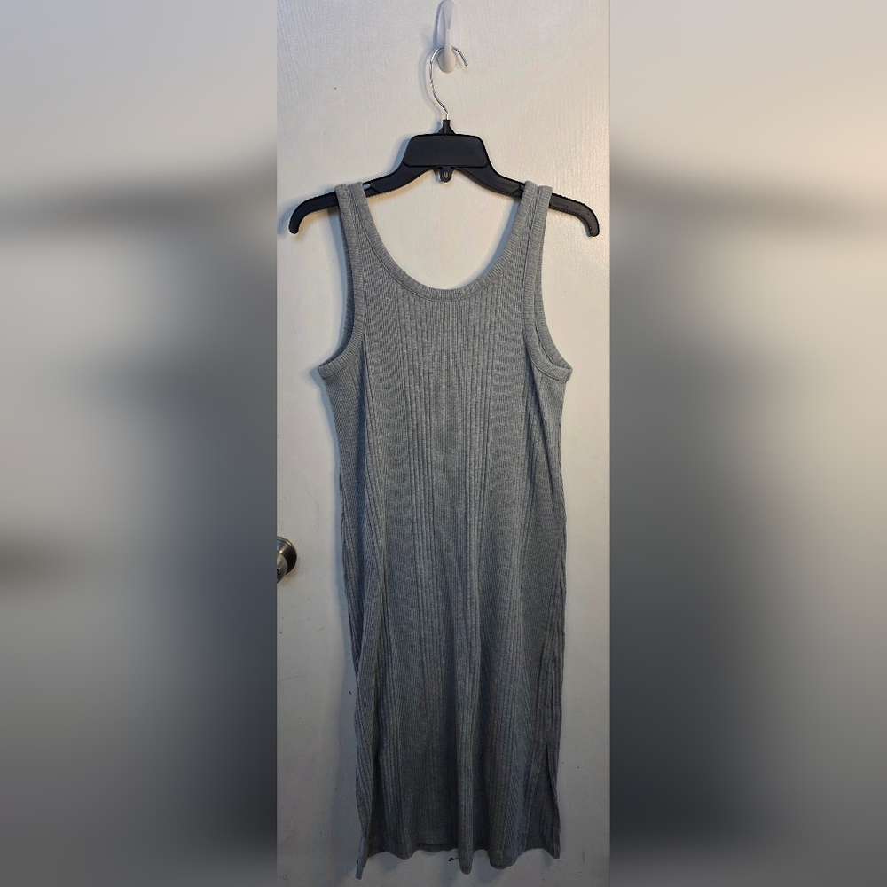 *3 FOR $12* A New Day Heather Gray Ribbed Midi Tank Dress - Picture 2 of 10